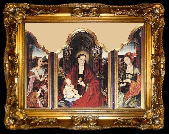 framed  BENSON, Ambrosius Virgin with the Pear fdf, ta009-2